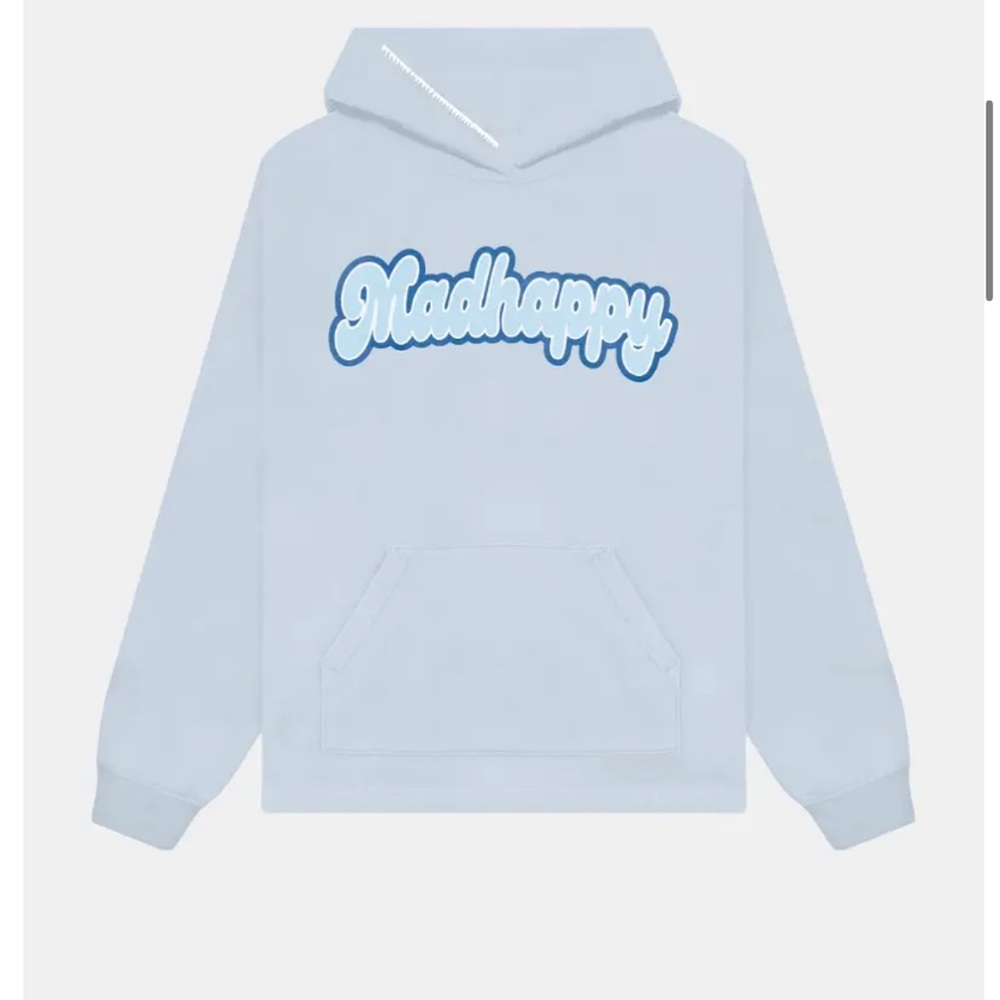 Mad happy varsity hoodie - blue